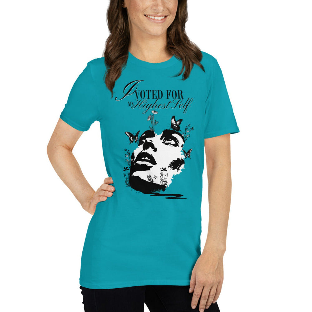 I Voted For My Highest Self TShirt - Tropical Blue Color - https://ascensionemporium.net